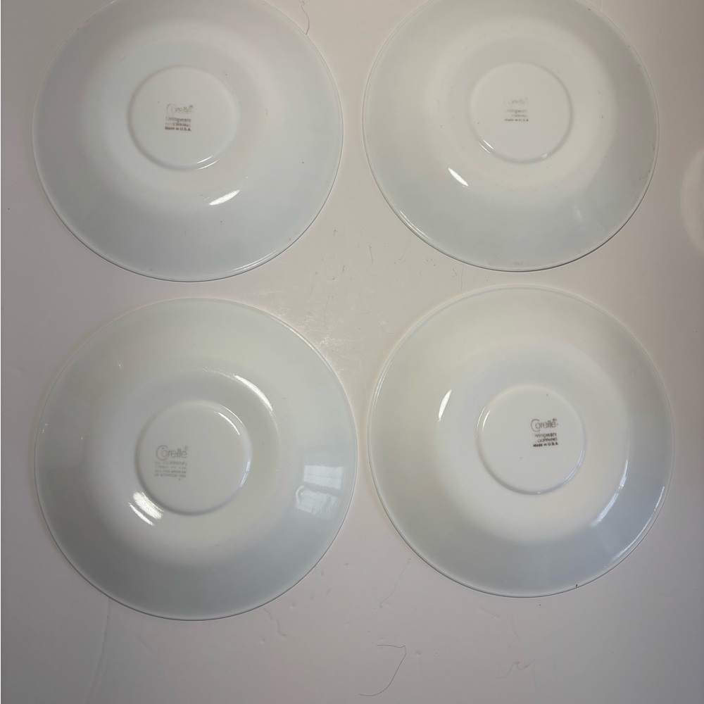 Corelle Spring Blossom Flat Cups Saucers Set Of 4 Crazy Daisy By Corning USA - Picture 14 of 14